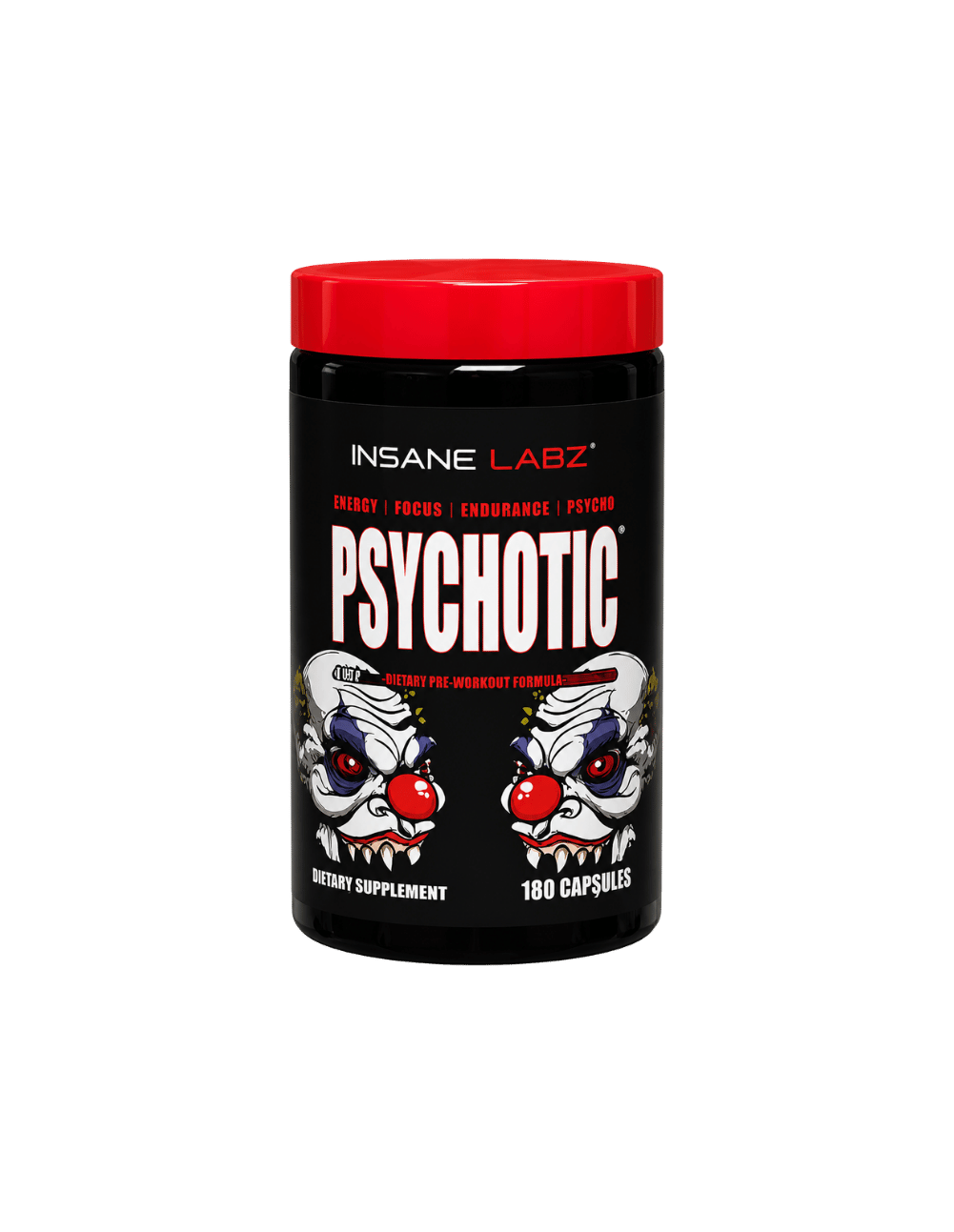 Insane Labz Psychotic 180 Caps | Pre Workout en Caps para Energia