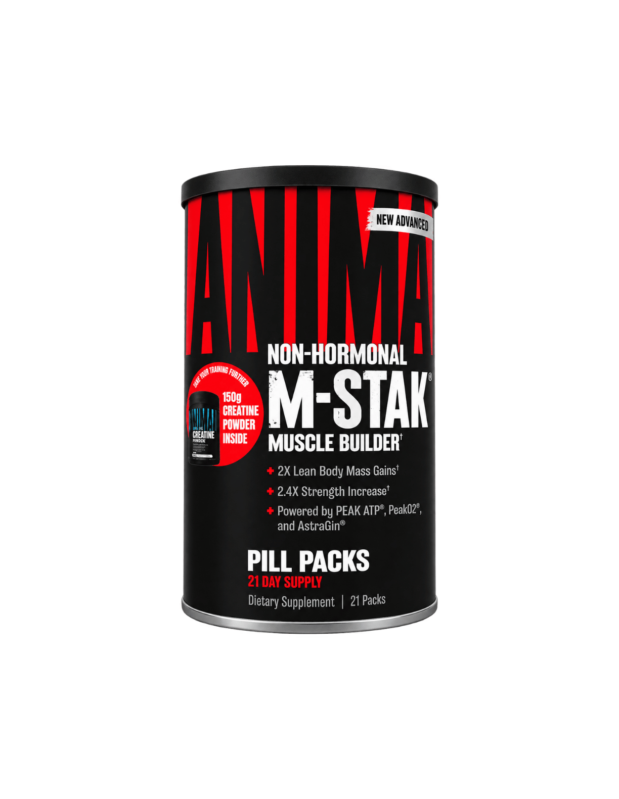 UNI Animal M-Stak + Creatine 21 Packs | 150 g Creatina | Fuerza y Masa Muscular