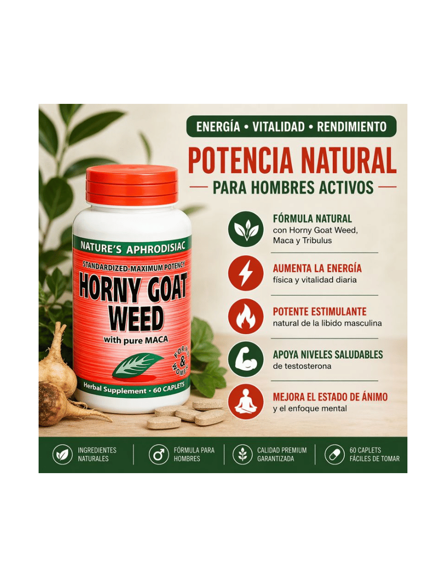 Miniatura: WHP Horny Goat Weed 60 Caps | Formula de Energia y Vitalidad Masculina