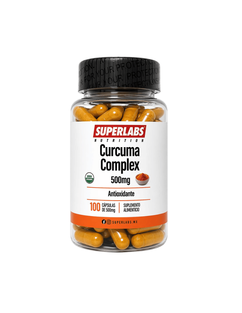 SuperLabs Curcuma Complex 100 Cápsulas -Nutrición Avanzada de Uso Diario