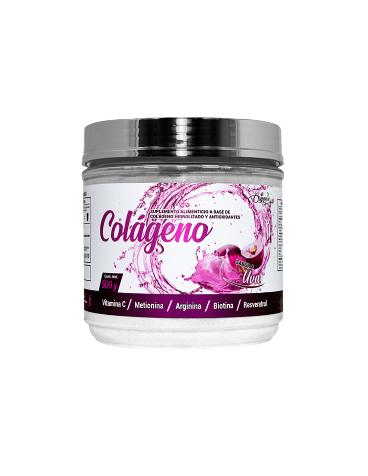 Organic Sport Colágeno 500 g Uva | 33 Serv | Peptidos de Colageno y Bienest