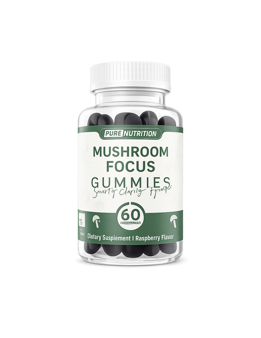 PN Mushroom Focus 60 Gummies | Enfoque, Energía Mental y Claridad Cognitiva