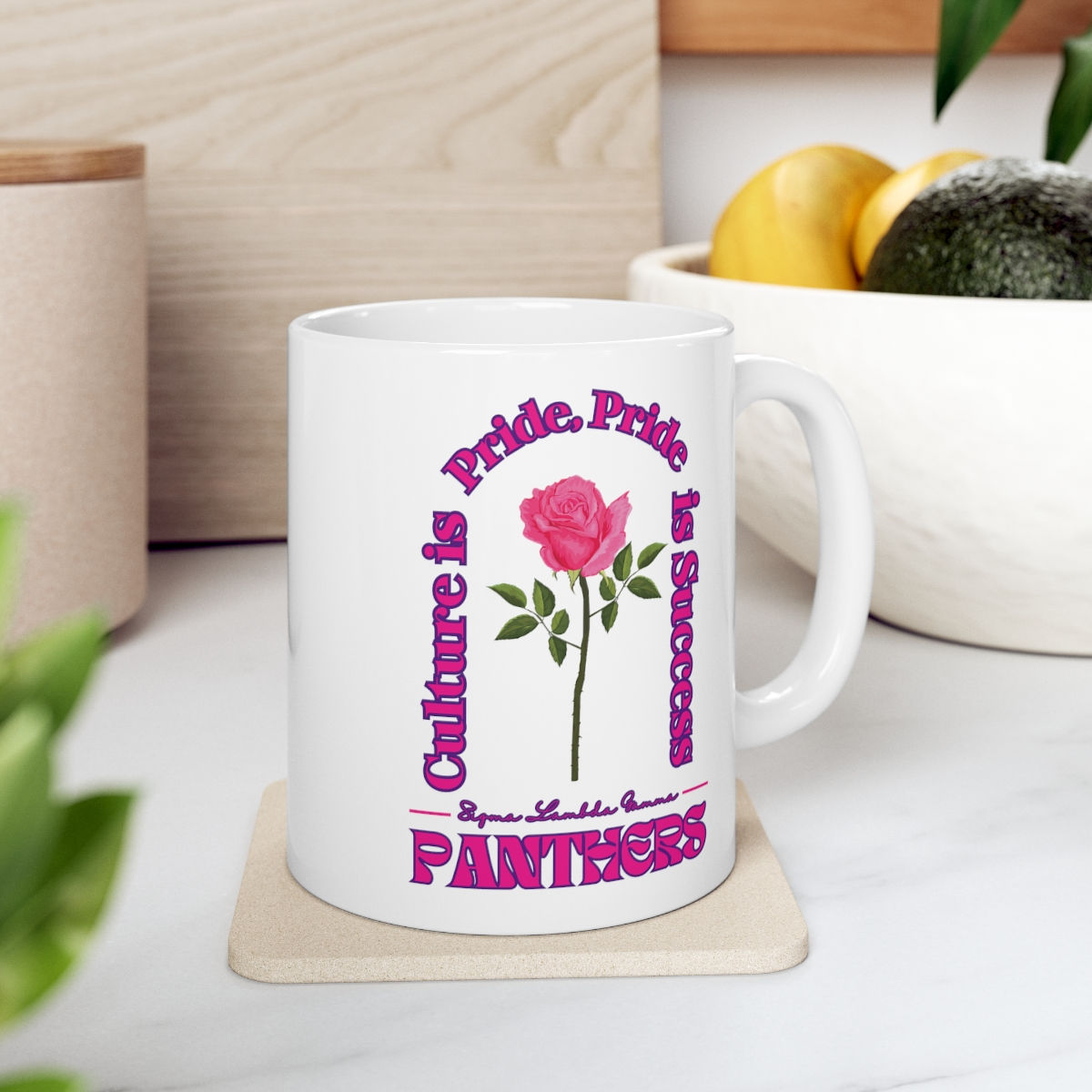 Sigma Lambda Gamma Rose  - White  Mug