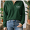 Thumbnail: Gamma Alpha Omega Embroidered Greek Letters Quarter Zip Sweater