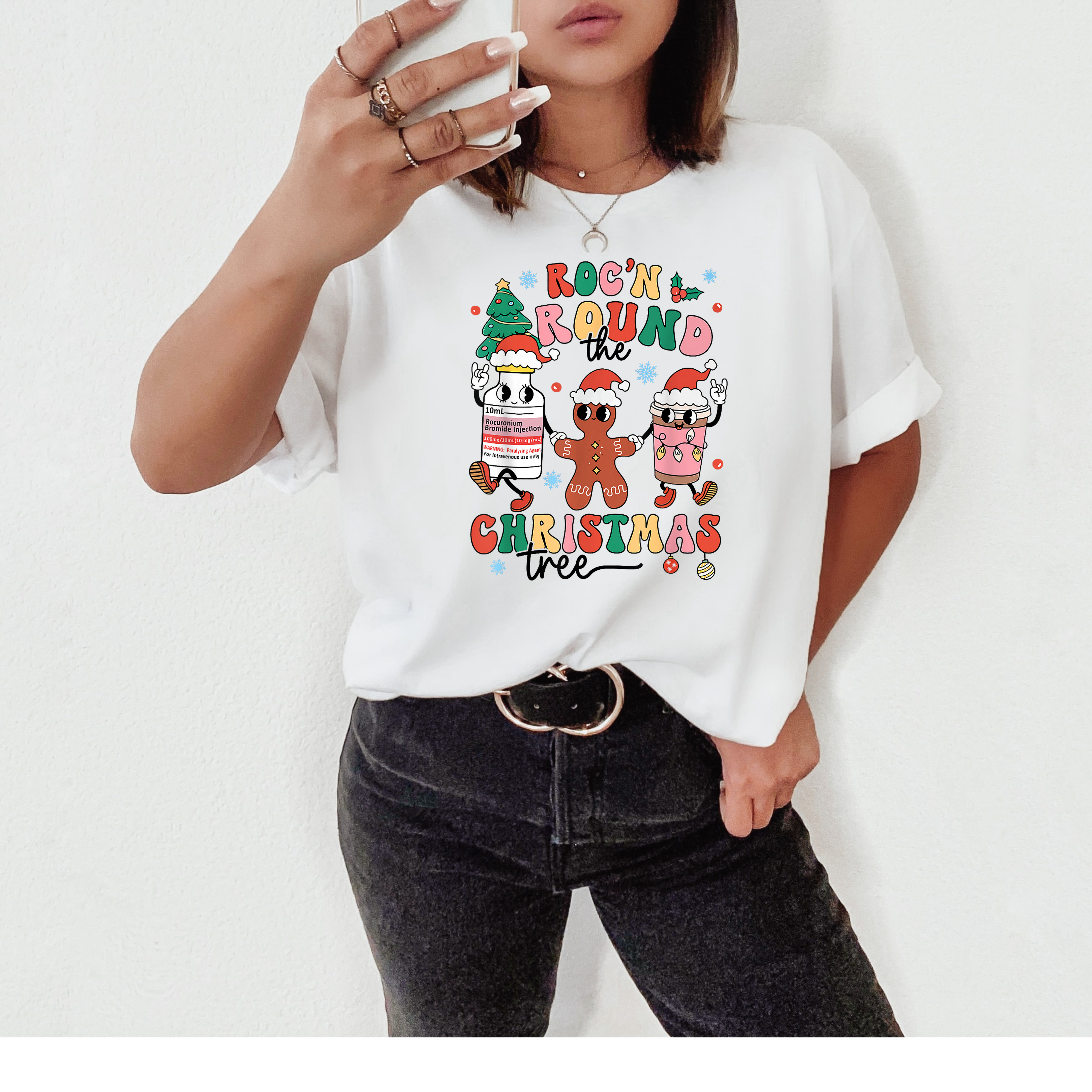 Roc'n Around the Christmas Healthcare Tshirt