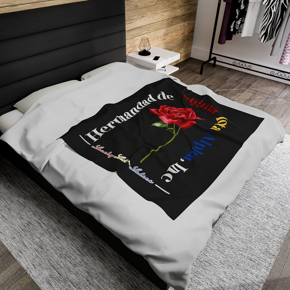 Thumbnail: Sigma Iota Alpha Red Rose - Black Blanket
