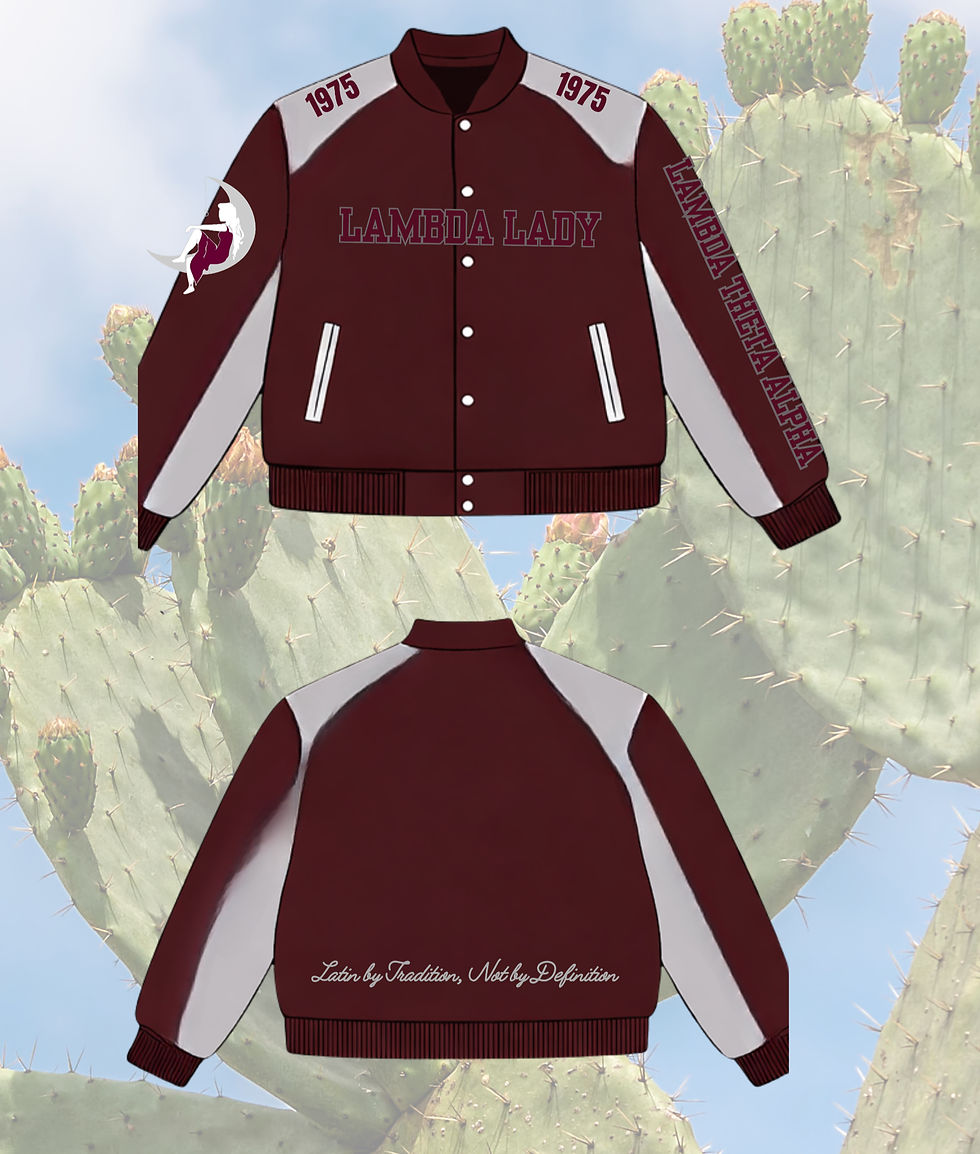 Thumbnail: Lambda Theta Alpha Cropped Racer Jacket