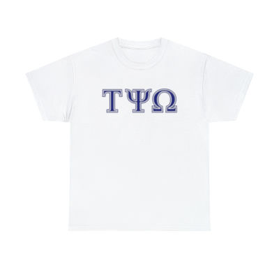Thumbnail: Tau Psi Omega Cutout Greek Letters Tshirt