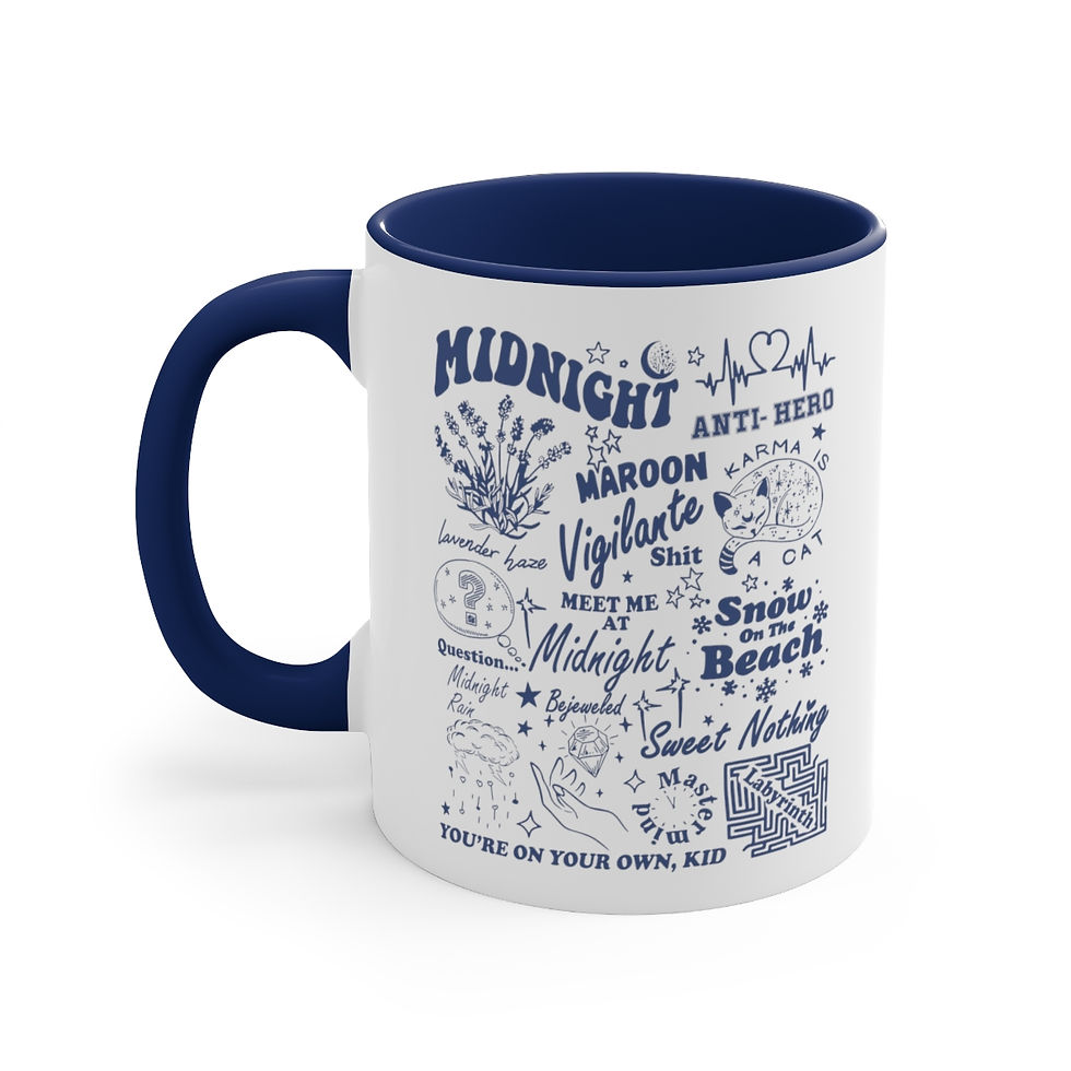 Thumbnail: Meet Me At Midnight Mug Colored Rimed Mug