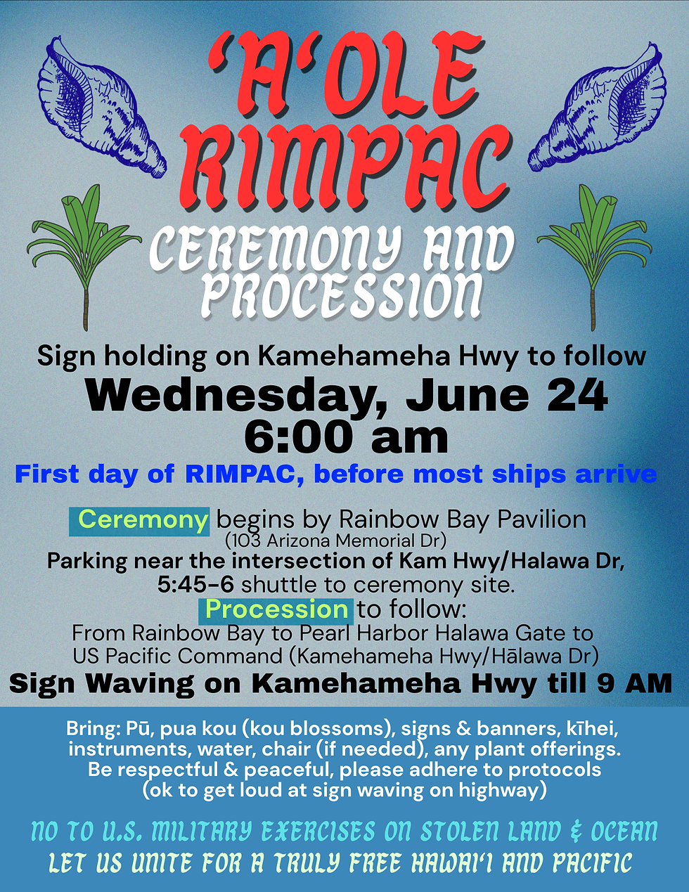 ‘A‘ole RIMPAC Ceremony