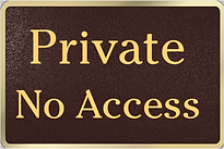 No aceess plaques