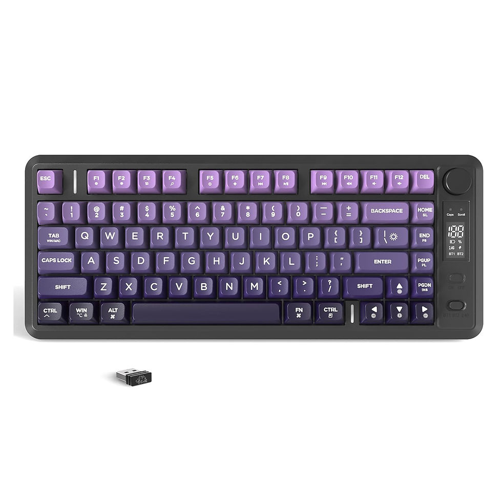 Thumbnail: ATTACK SHARK M75 Wireless Membrane Gaming Keyboard with Knob&OLED Display Blueto