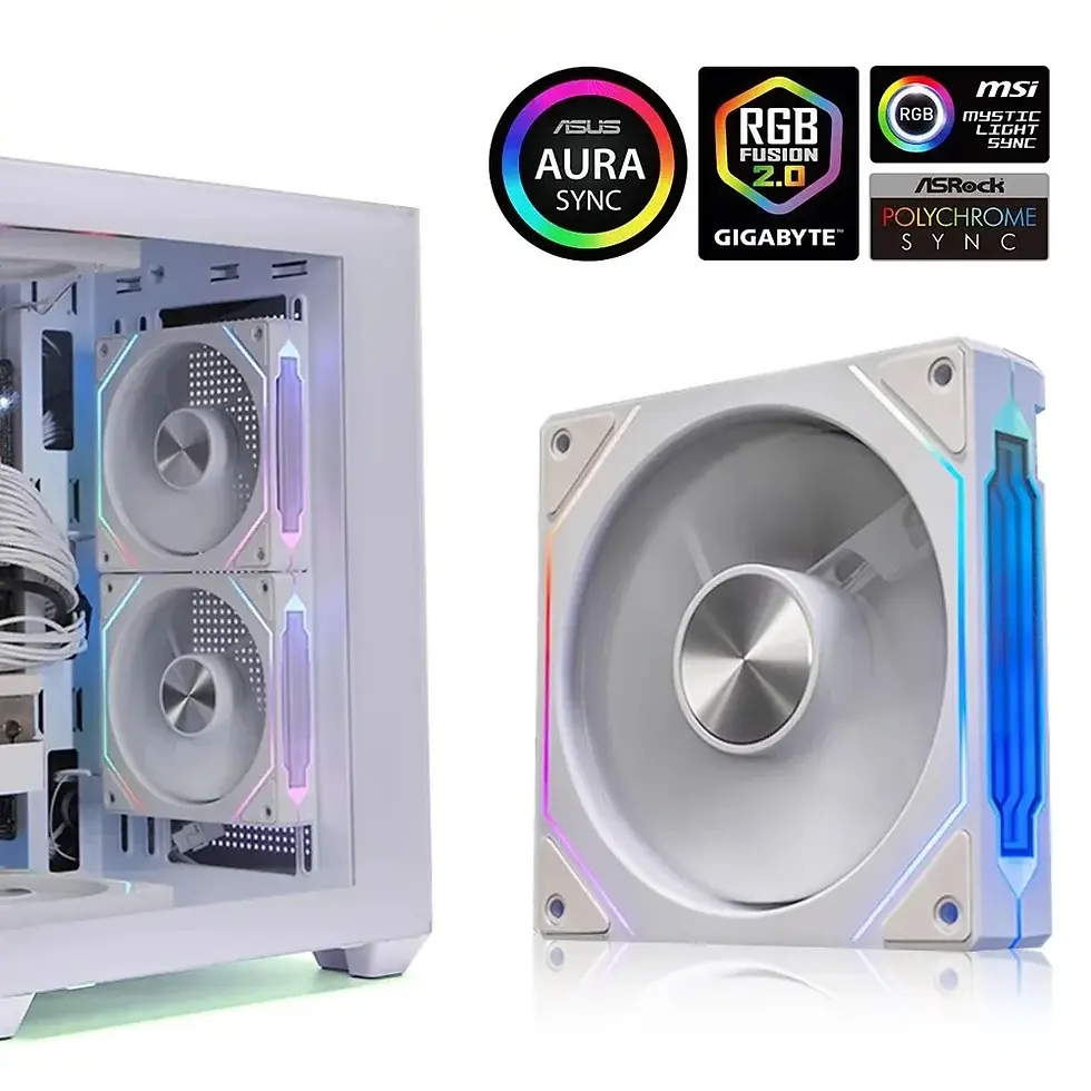 Thumbnail: PRISM 4 RS Computer Case Fan 12cm ARGB 4 Pin Quiet Cooling Fan 12V Large Air Vol