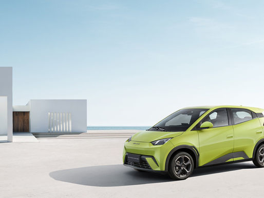 yellow BYD Dolphin (aka Atto 1)