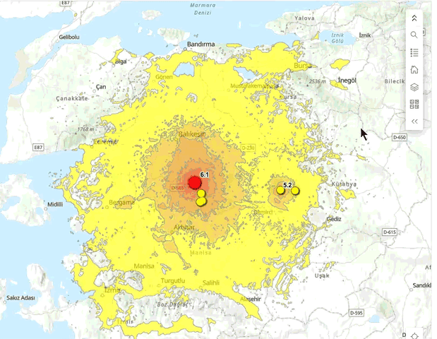 türkiye son depremler harita