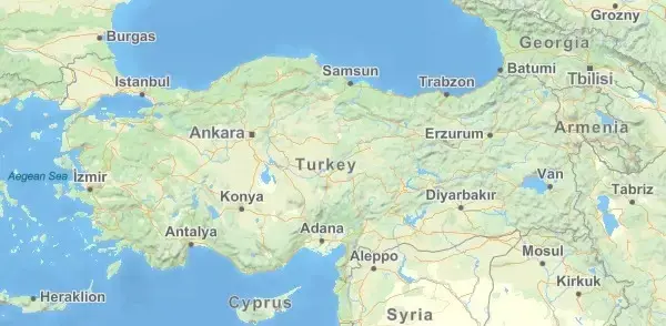 türkiyenin koordinatları