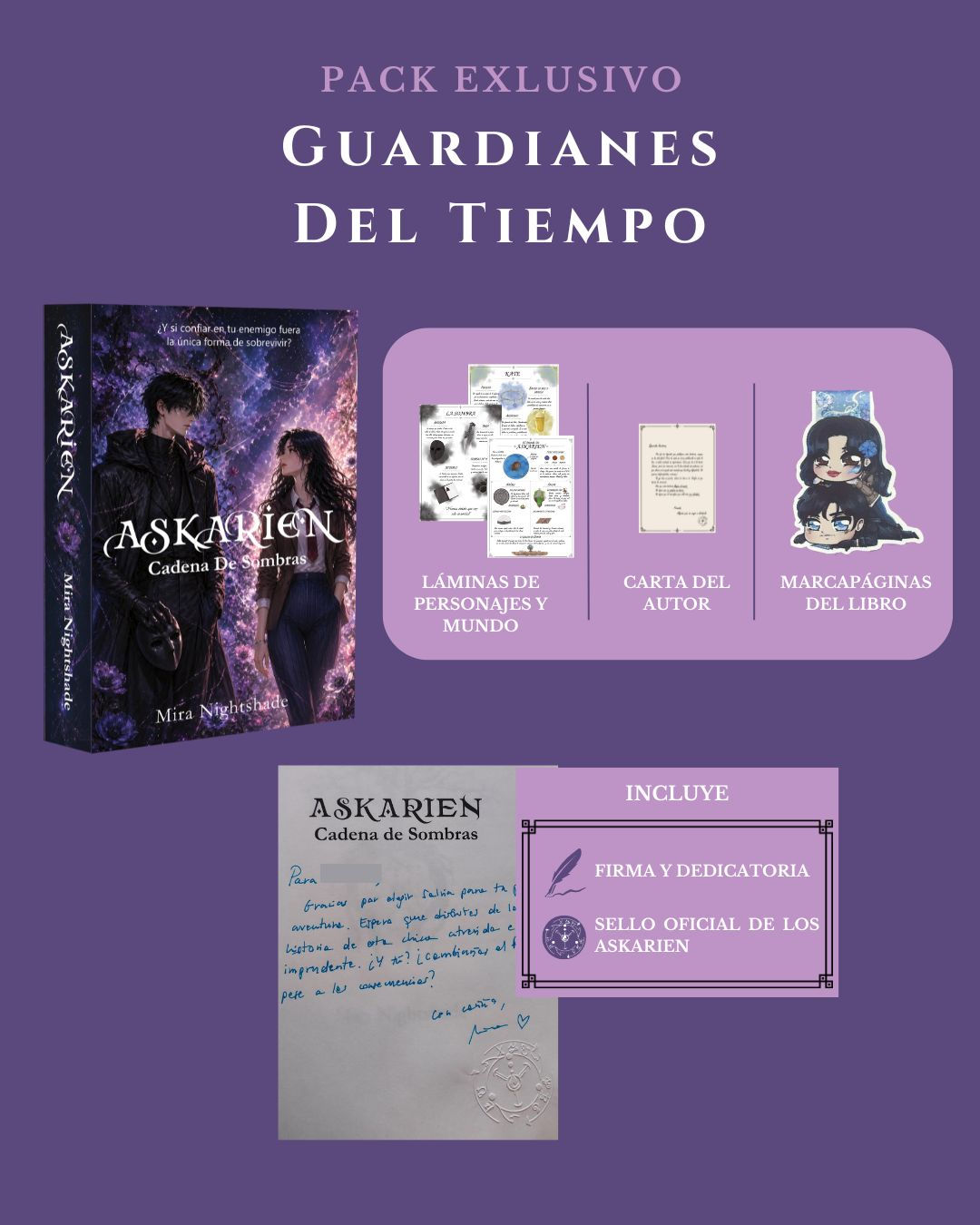Askarien. Cadena de Sombras Pack Exclusivo Guardianes del Tiempo