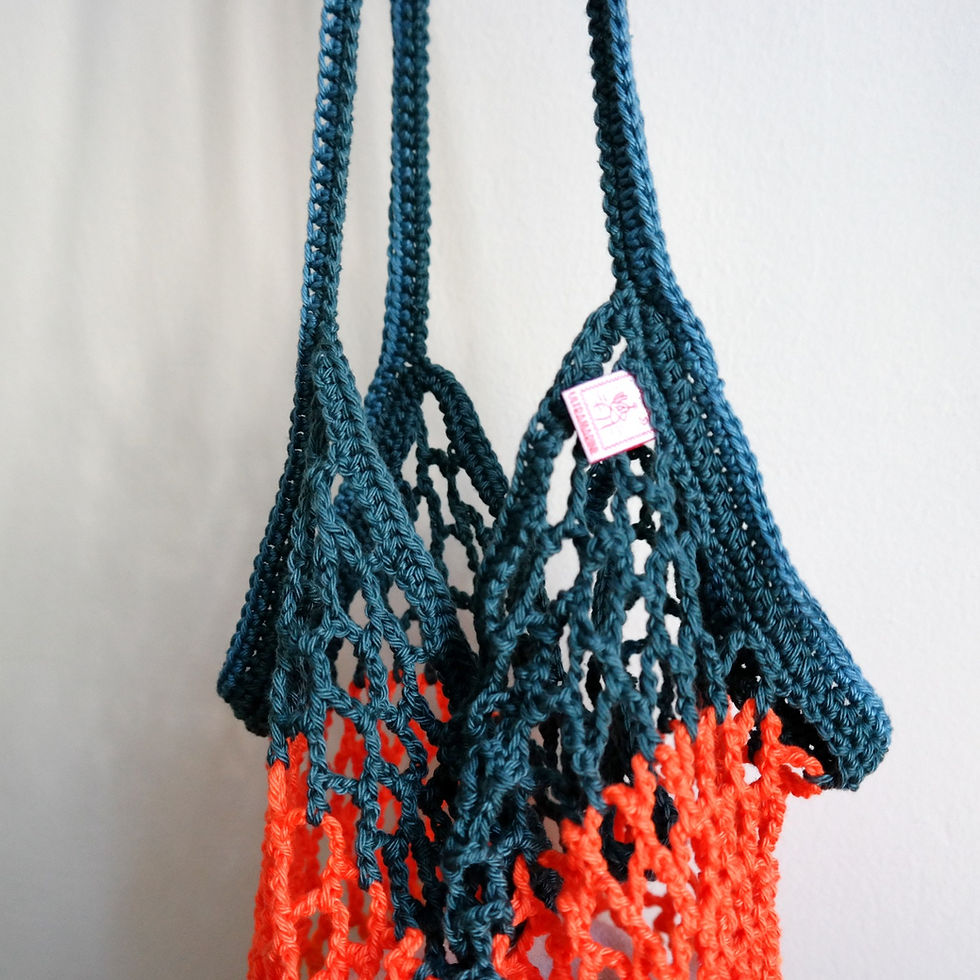 Miniaturbild: LINDA - gehäkelte Netztasche