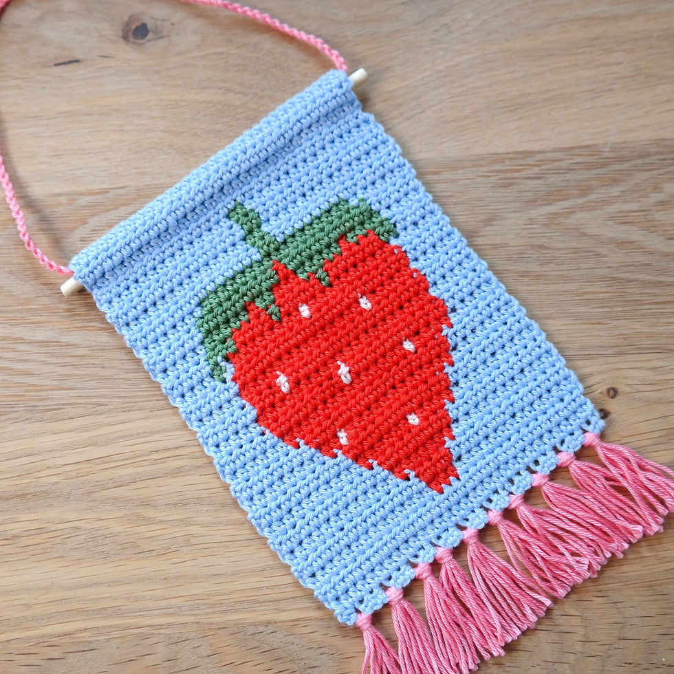 Thumbnail: STRAWBERRY - Crochet Pennant