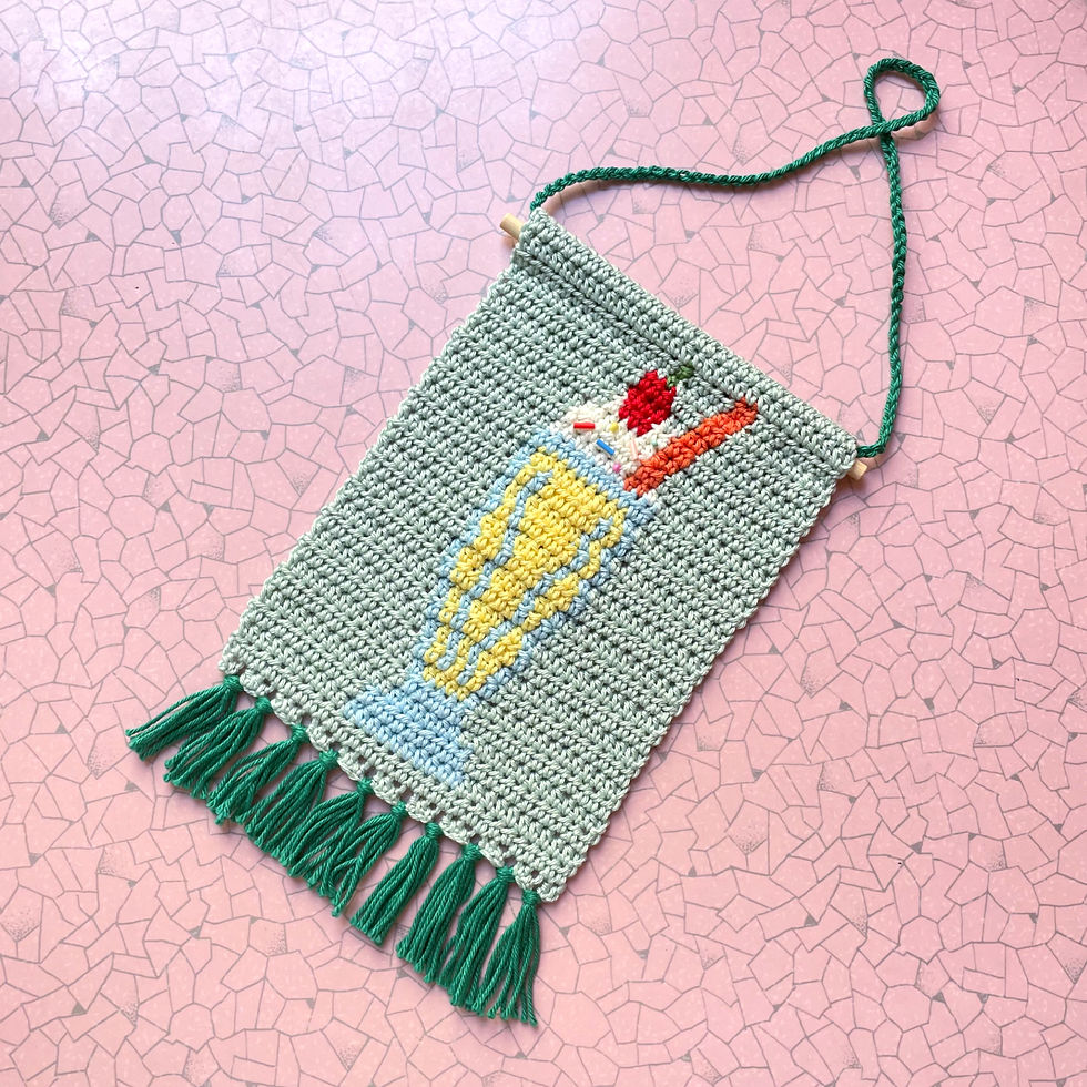 Thumbnail: MILKSHAKE - Crochet Pennant