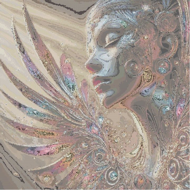 Miniaturbild: Colorful Angel Woman 90x90 289 Farben