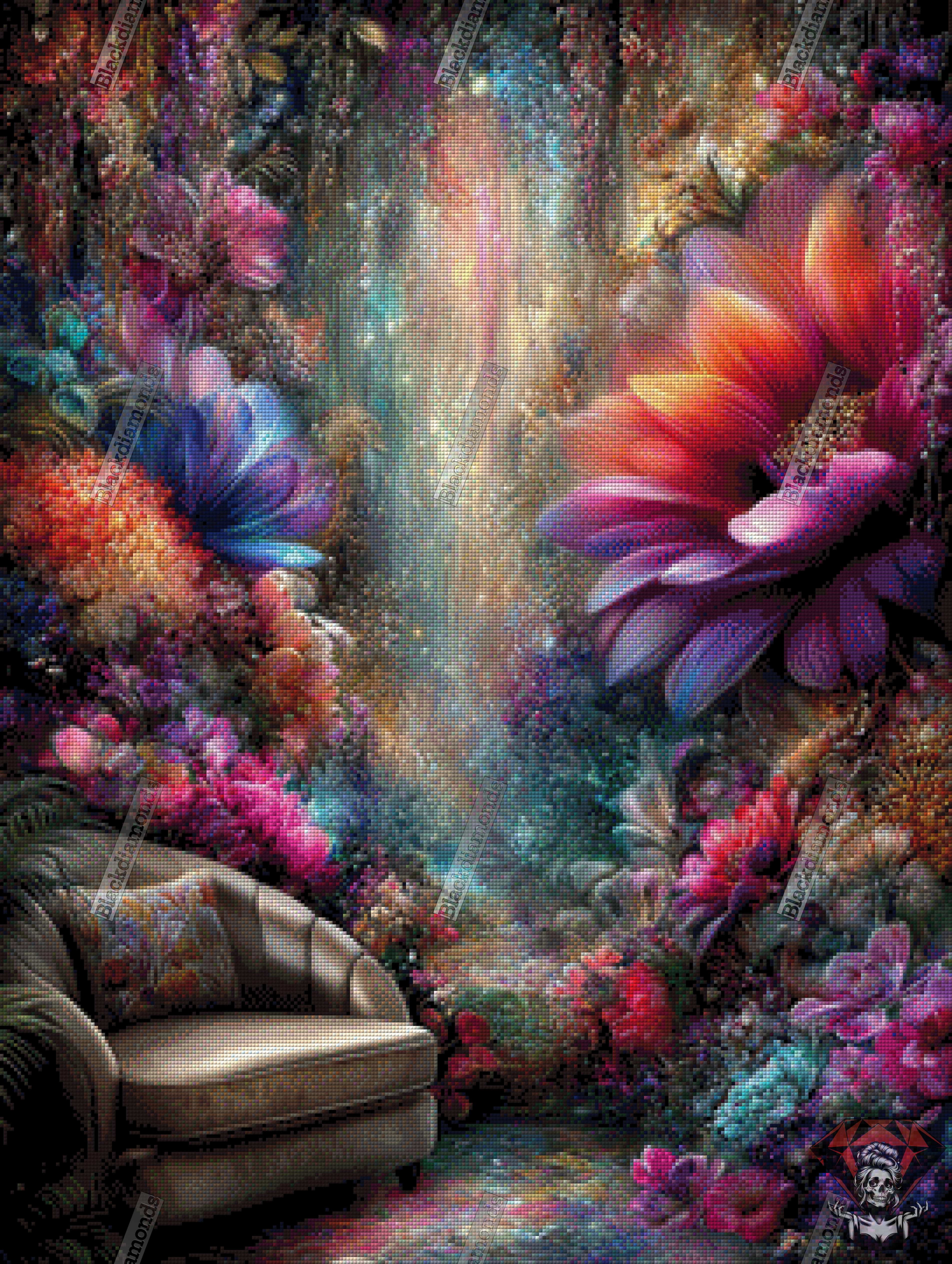 Die Ruhe in Blumen 68x90 359 Farben