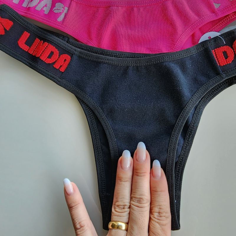 Miniatura: kit 6 calcinhas algodão tanga TAMANHO M