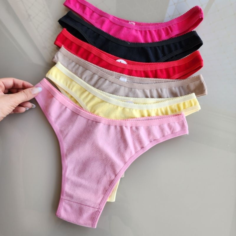 Miniatura: kit  6 Calcinhas algodão asa delta tamanho M