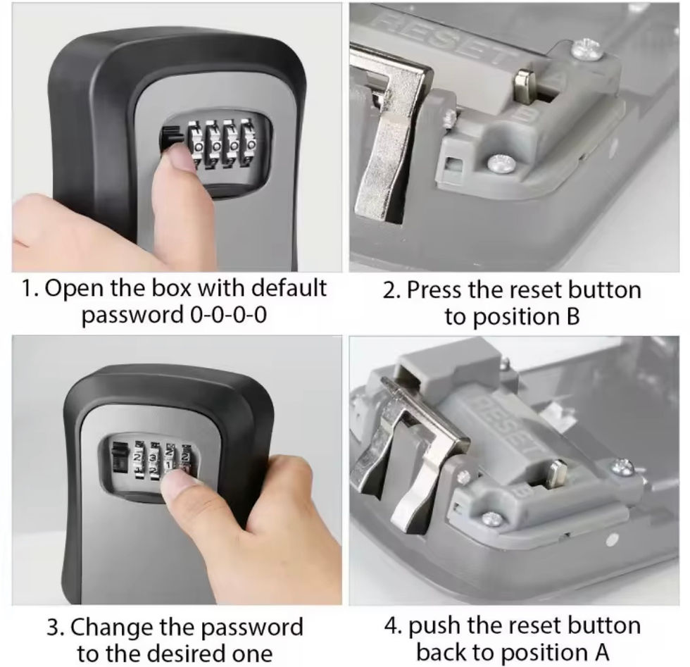 Thumbnail:  4-Digit Combination Key Lock Box | Wall-Mounted Secure Key Storage | Waterproof
