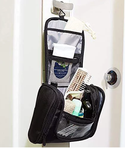 Thumbnail: Hanging Travel Toiletry Cosmetic Organiser Bag