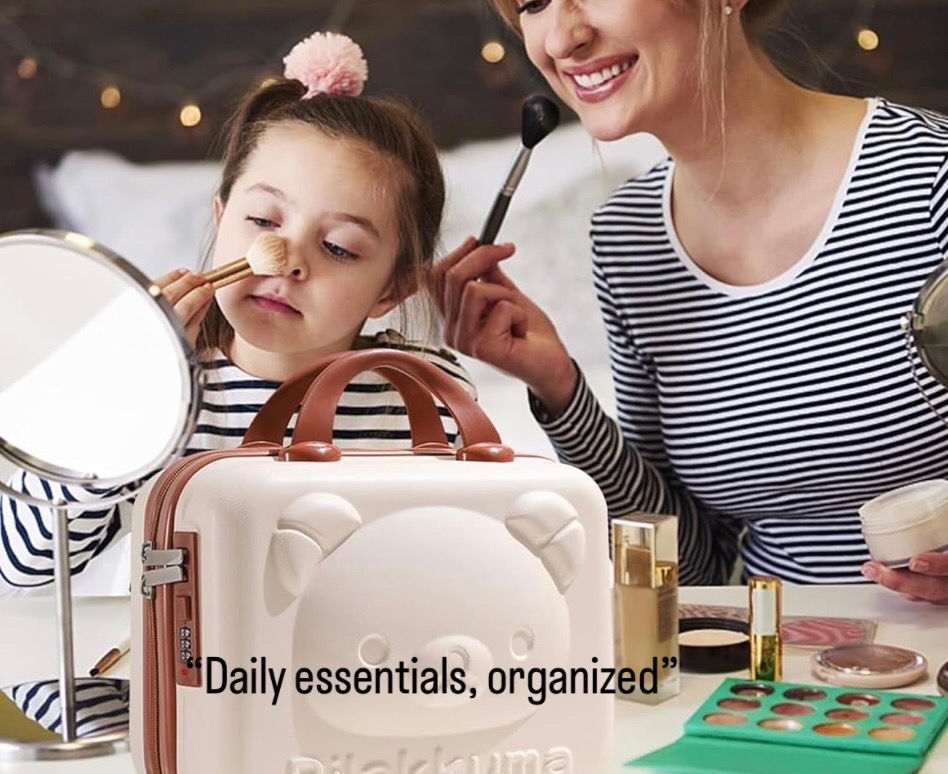Thumbnail: NexusHut Hard Shell Vanity Cases for Women Portable Water Proof Cosmetic Travel 