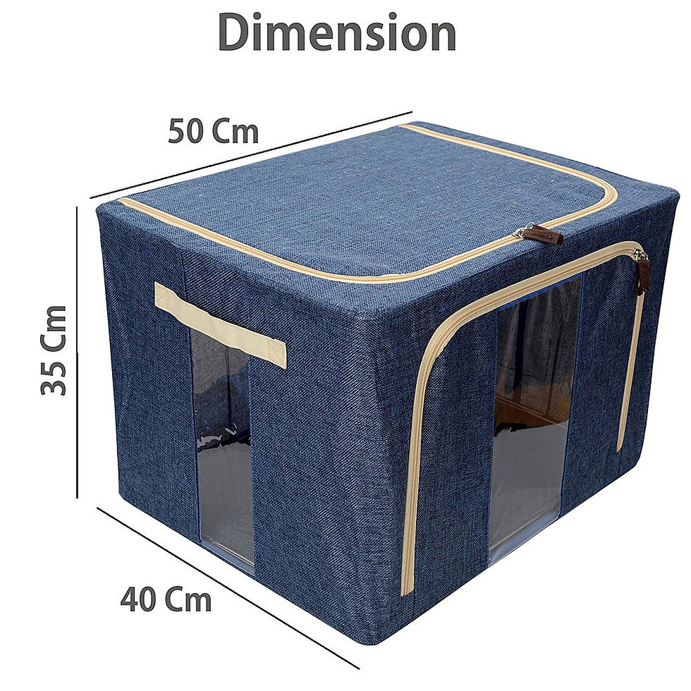 Storage Box Steel Frame Organizer blue