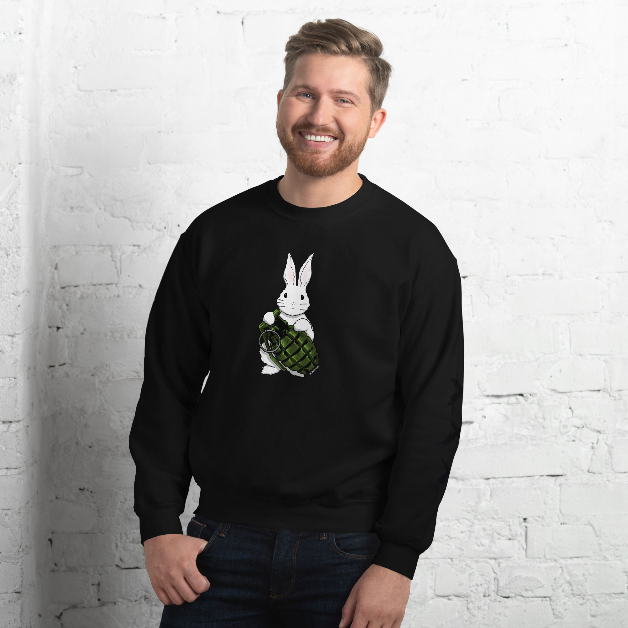 Boom Bunny Graphic Crewneck Pullover