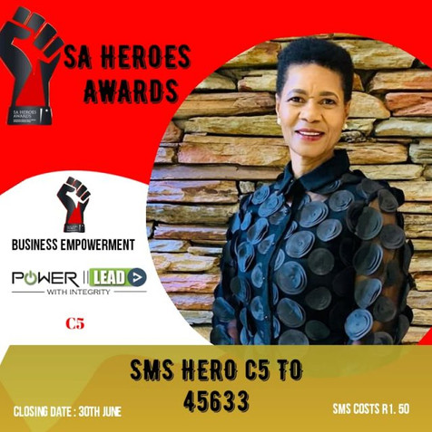 Ambassador Ntsiki Ncoco awarded SA Hero's Award