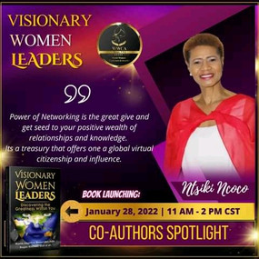 Amb. Ntsiki Ncoco Co-Author Visionary Women Leaders