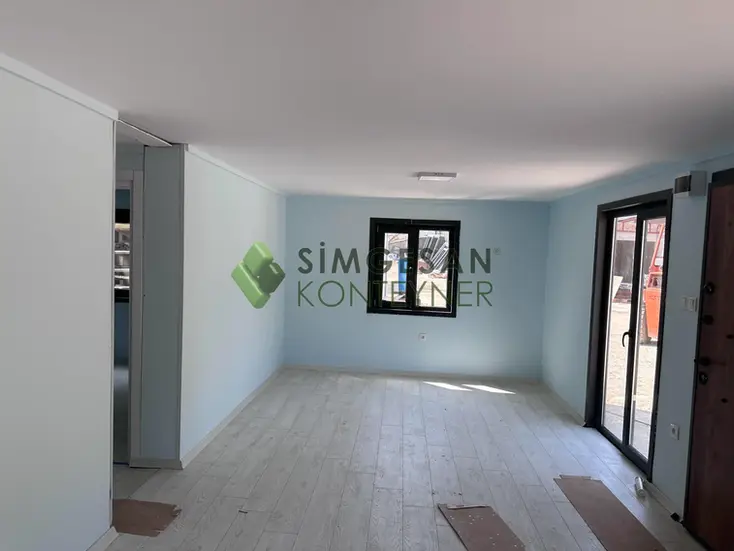 Yalıtımlı konteyner ev taş yünü duvar kesiti