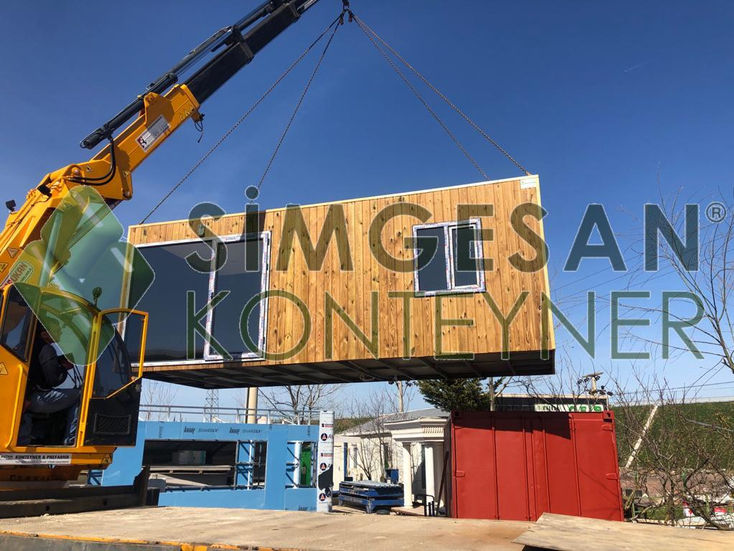 3x7 emprenyeli ahşap dış cephe konteyner ev