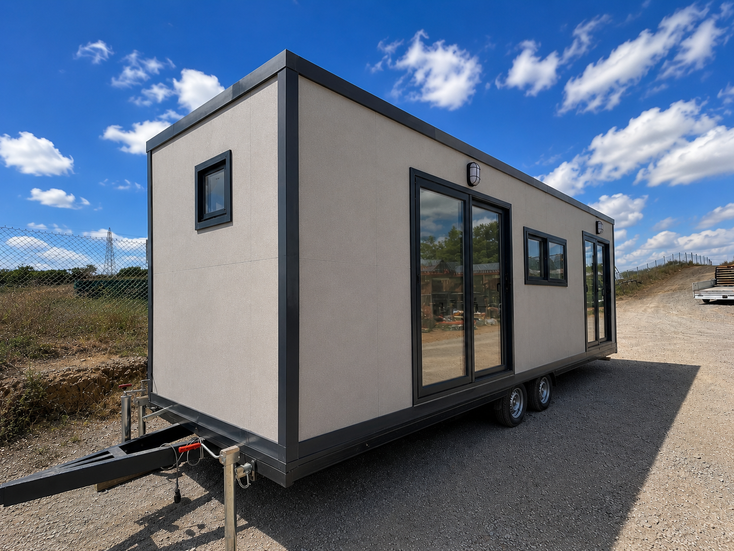250x800 tiny house römorklu ekonomik model dış görünüm