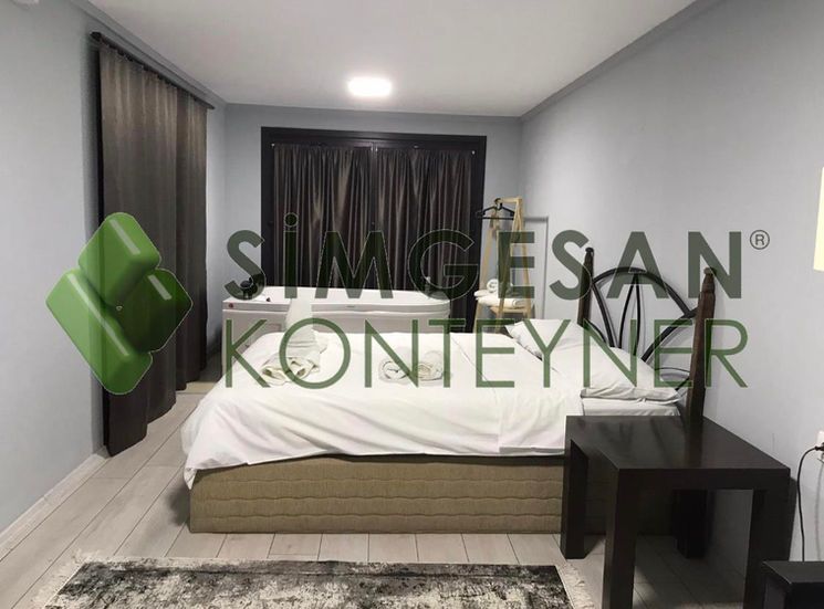 Laminat parke zeminli konteyner ev içi