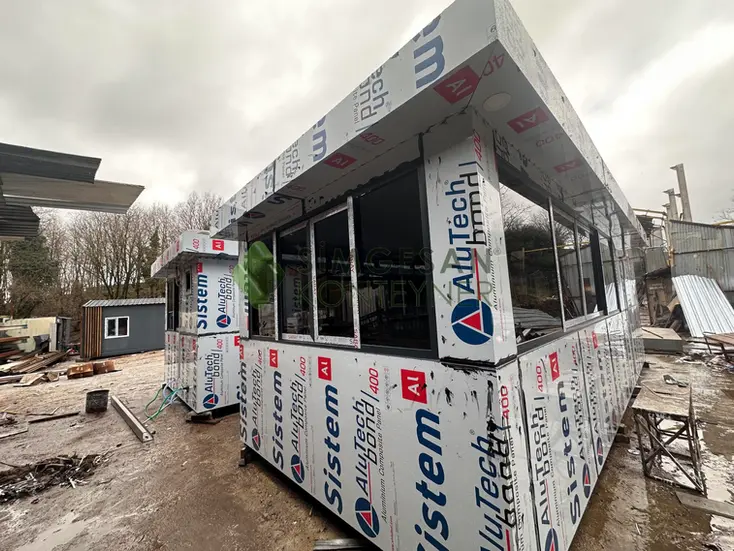 3x7 kompozit kaplamalı güvenlik kabini dış görünüm