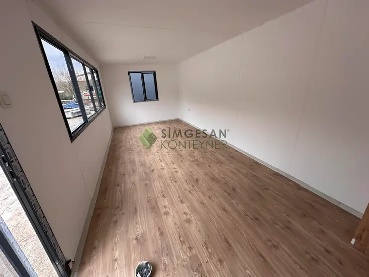 3x7 metre ergonomik ofis konteyneri planı