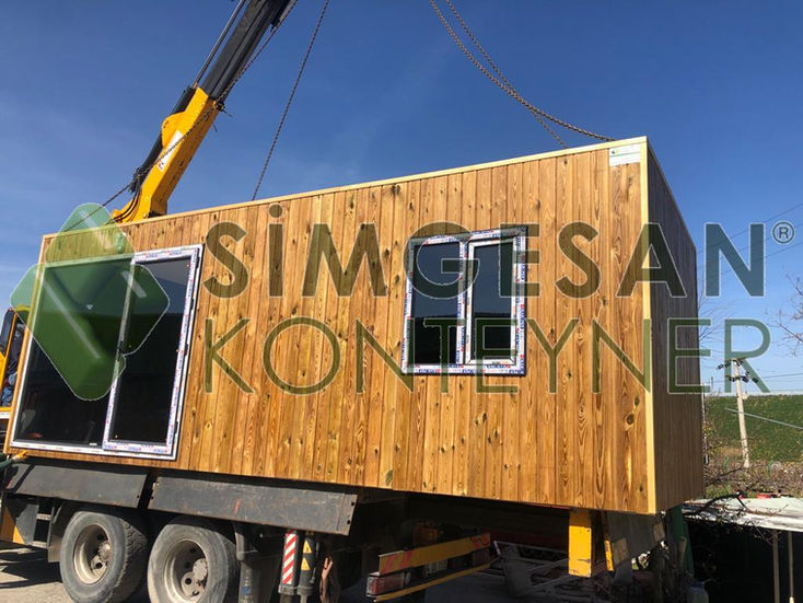 Simgesan ahşap konteyner ev emprenyeli ahşap kaplama