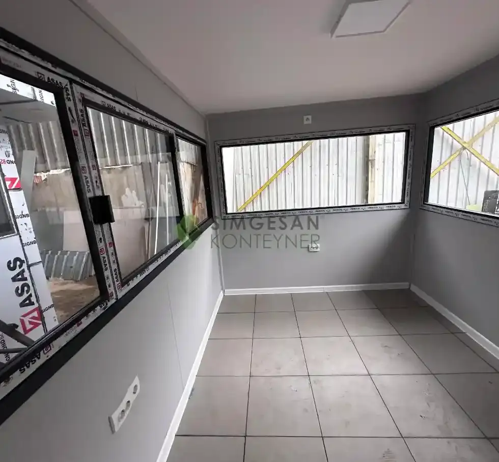 Taş yünü izolasyonlu güvenlik kabini duvar sistemi