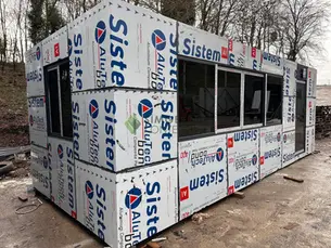 300×700 cm kompozit cepheli Simgesan ofis konteyneri