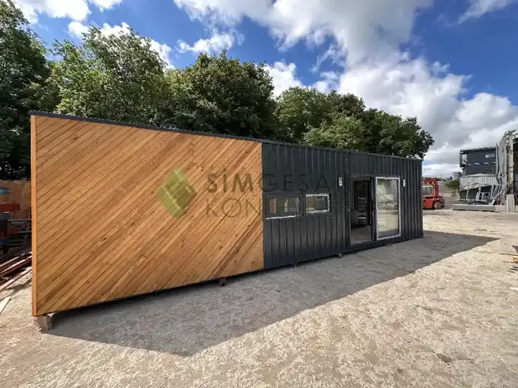 4x10 ahşap kaplamalı konteyner ev dış cephe