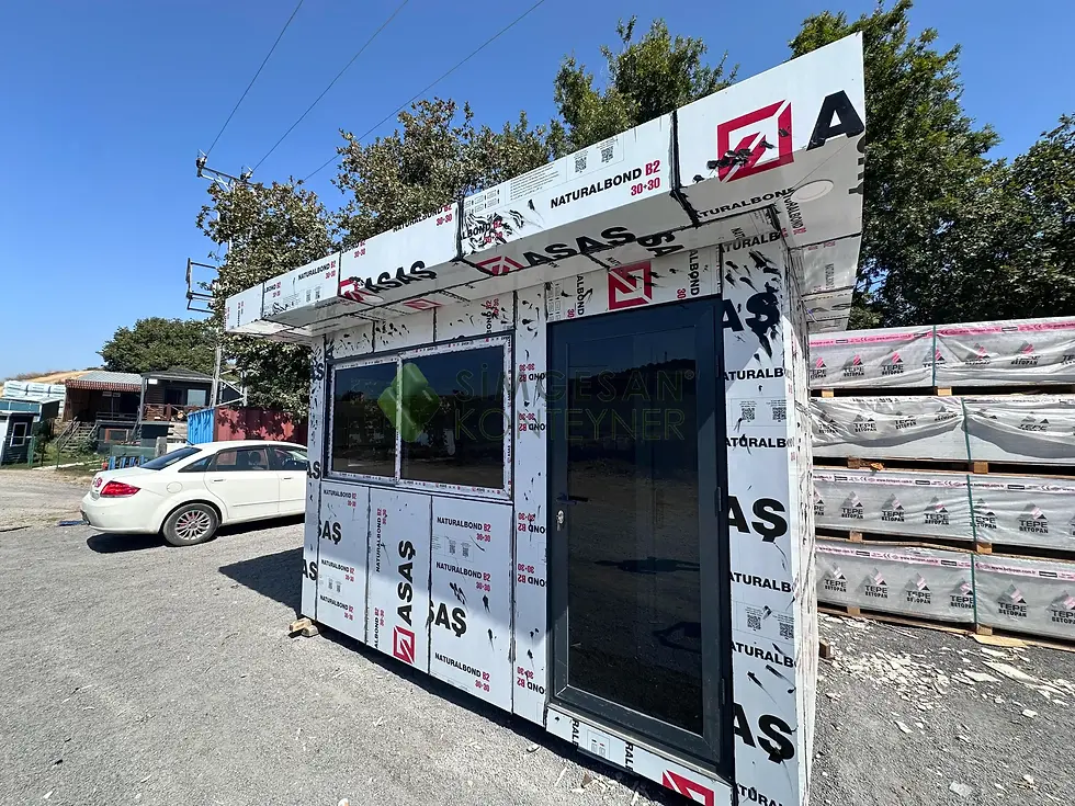 Alüminyum kompozit kaplamalı güvenlik kulübesi