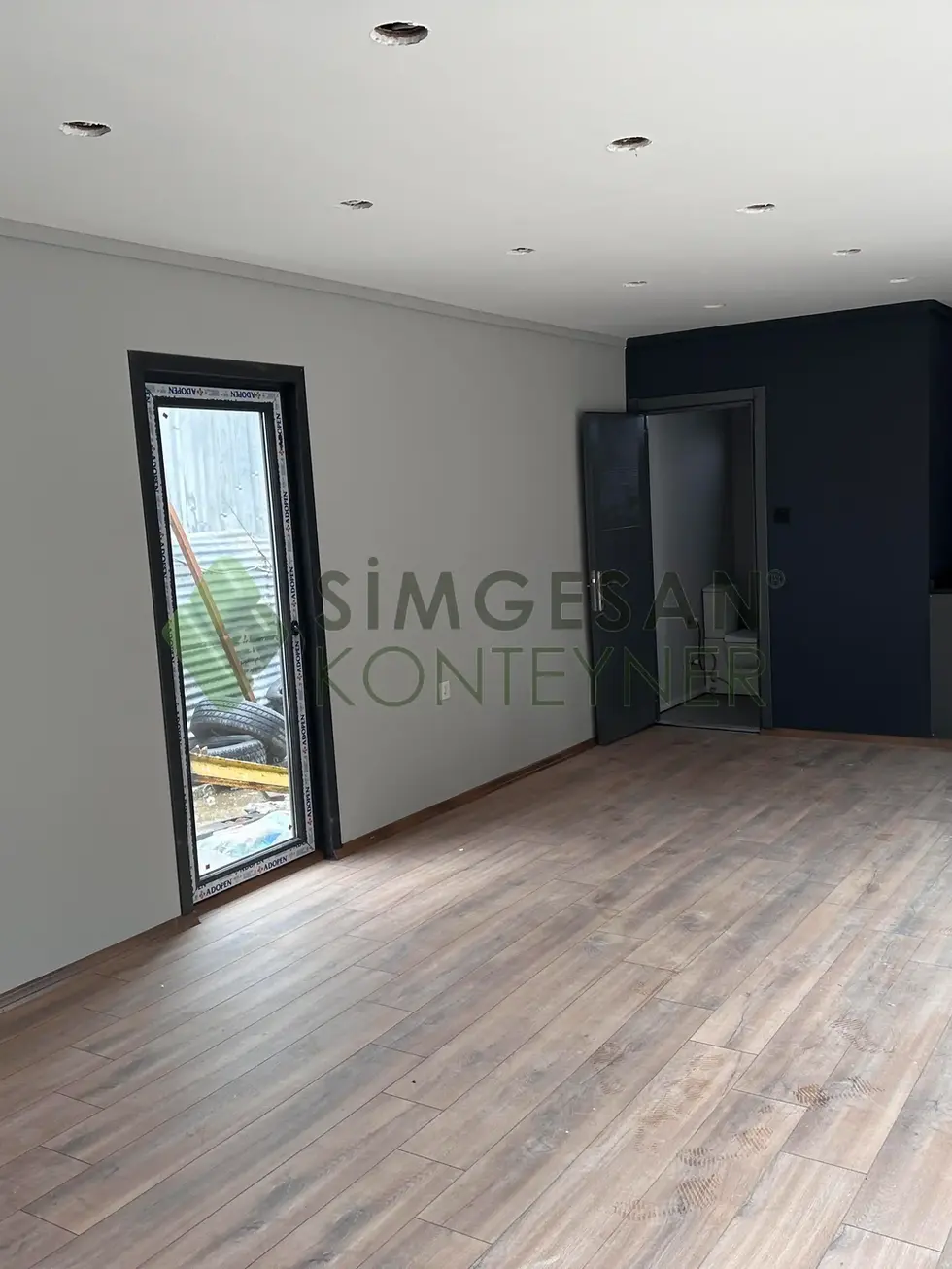 4x12 konteyner ofis iç mekan tasarımı