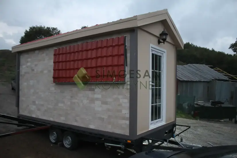 Simgesan taşınabilir tiny house kafe