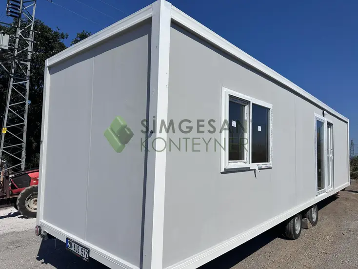 Taş yünü yalıtımlı O2 belgeli Tiny House, bahçe evi ve yazlık olarak kullanılabilen römorklu ev modeli.