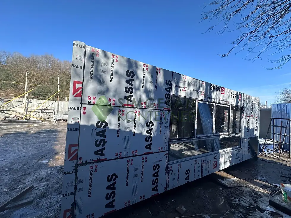 Simgesan 3x7 kompozit kaplamalı güvenlik kabini dış görünümü